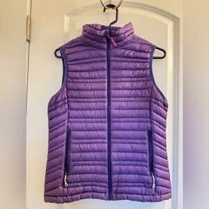 Patagonia ultralight down vest in gorgeous purple